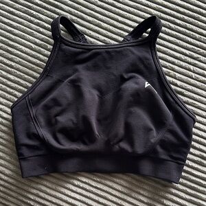Oner active high neck sports bra black size medium